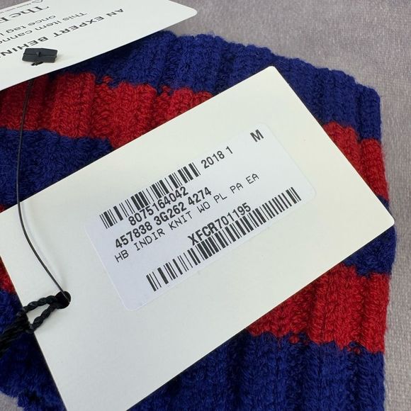 Authentic GUCCI Web Knot Knit Wool Twist Red & Blue Headband - Picture 8 of 14